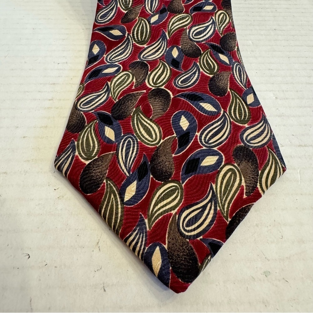 Vintage GIVENCy Monsieur Designer Silk Neck Tie Burgundy Business Preppy Classic